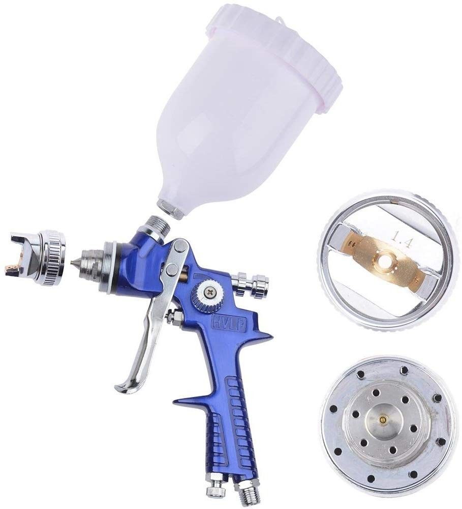 Pistol de vopsit cu aer comprimat, capacitate 600 ml, presiune reglabila, duza 1.4, recipient vopsea 10x15 cm - imagine 16